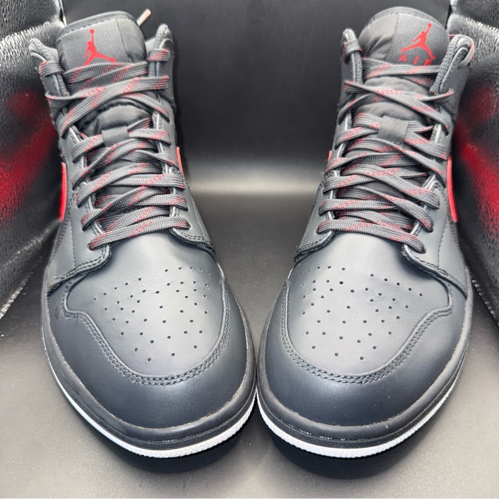 Size 10 - Air Jordan 1 Retro Mid Anthracite, 554724-045, Clean, No Box, Flawed